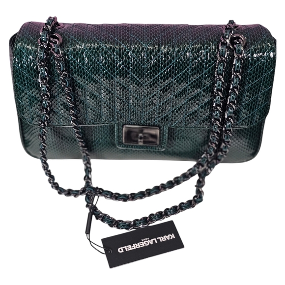 Karl Lagerfeld Handbags - NWT Karl Lagerfeld snakeskin shoulder/crossbody bag